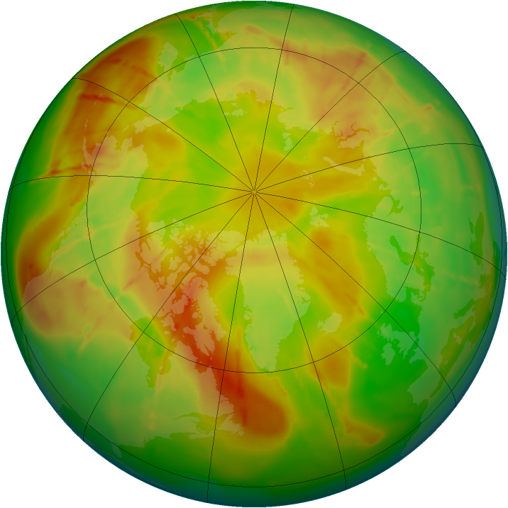 Arctic ozone map for 22 May 2010